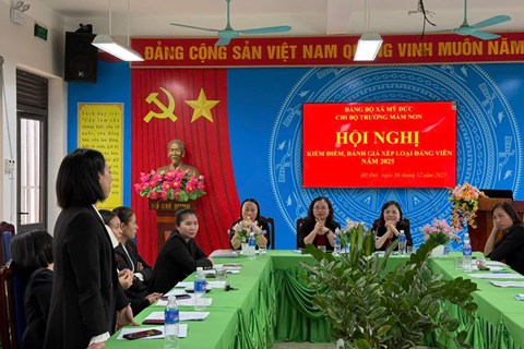 HỘI NGHỊ KIỂM ĐIỂM TẬP THỂ , CÁ NHÂN VÀ TỔNG KẾT CÔNG TÁC XÂY DỰNG ĐẢNG NĂM 2025