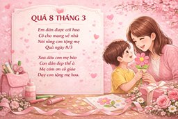 BÀI THƠ QUÀ 8 THÁNG 3