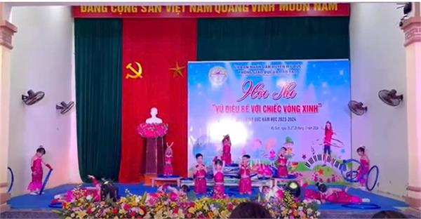 Tiết mục đạt giải nhất cụm hội thi Bé với chiếc vòng xinh năm học 2023 - 2024