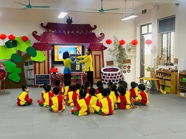 Hoạt động học trò chơi dân gian đạt giải nhất khối 4 tuổi Huyện Mỹ Đức năm học 2024 -2025